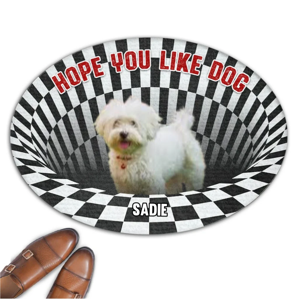Hope You Like Dogs Cartoon Photo - Personalized Custom Doormat - Image 7