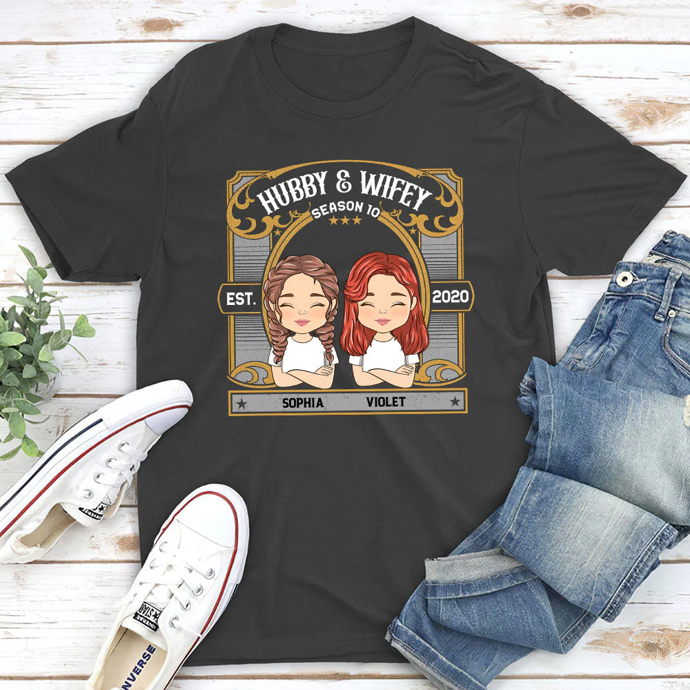 Hubby Wifey Season - Personalized Custom Premium T-shirt - Image 5
