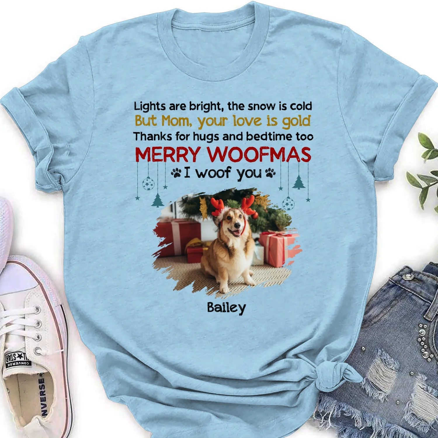 Hugs And You Is All I Need Photo - Personalized Custom Women's T-shirt - Image 8