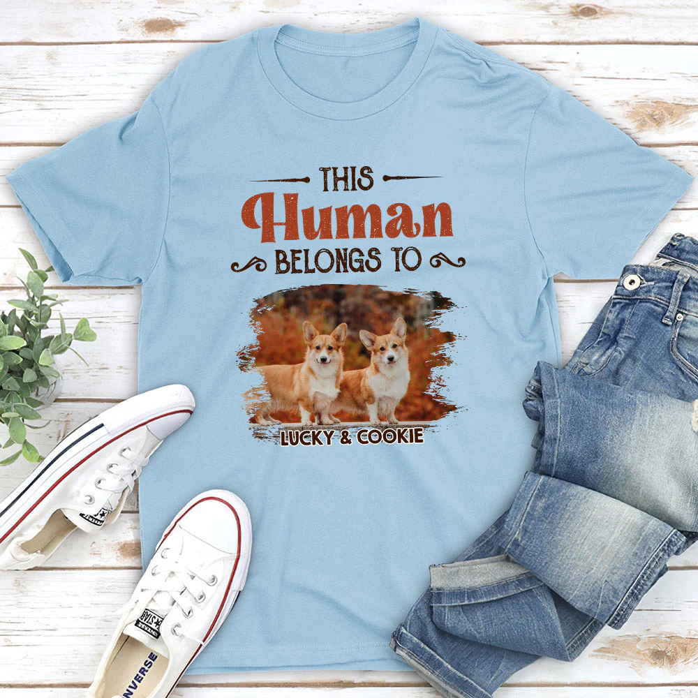 Human And Dog - Personalized Custom Unisex T-shirt - Image 4