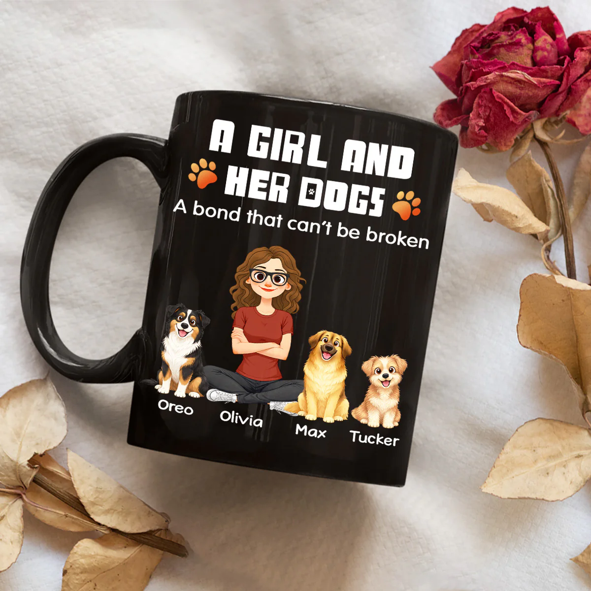 Human And Their Dog Storybook - Personalized Custom Coffee Mug - Image 3