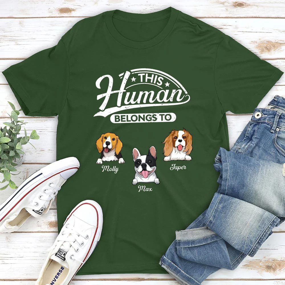 Human Belongs 2 - Personalized Custom Unisex T-shirt - Image 3