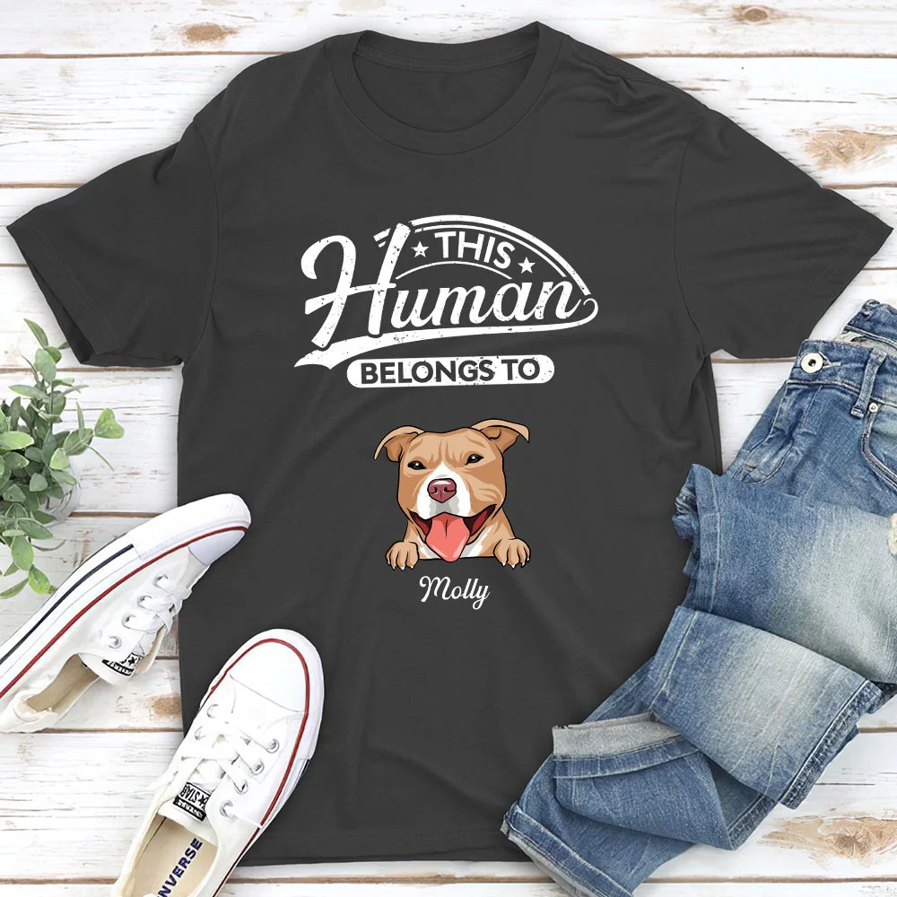 Human Belongs 2 - Personalized Custom Unisex T-shirt - Image 4