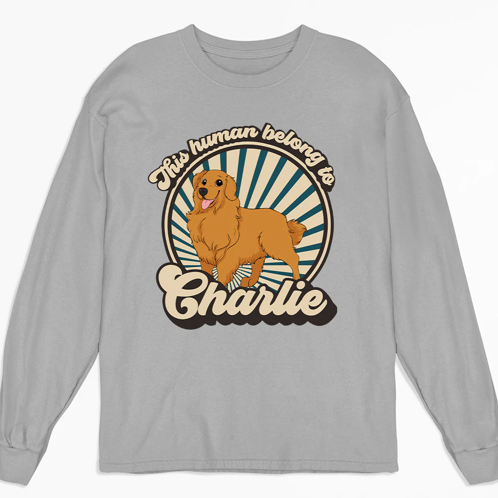 Human Belongs Retro - Personalized Custom Long Sleeve T-shirt