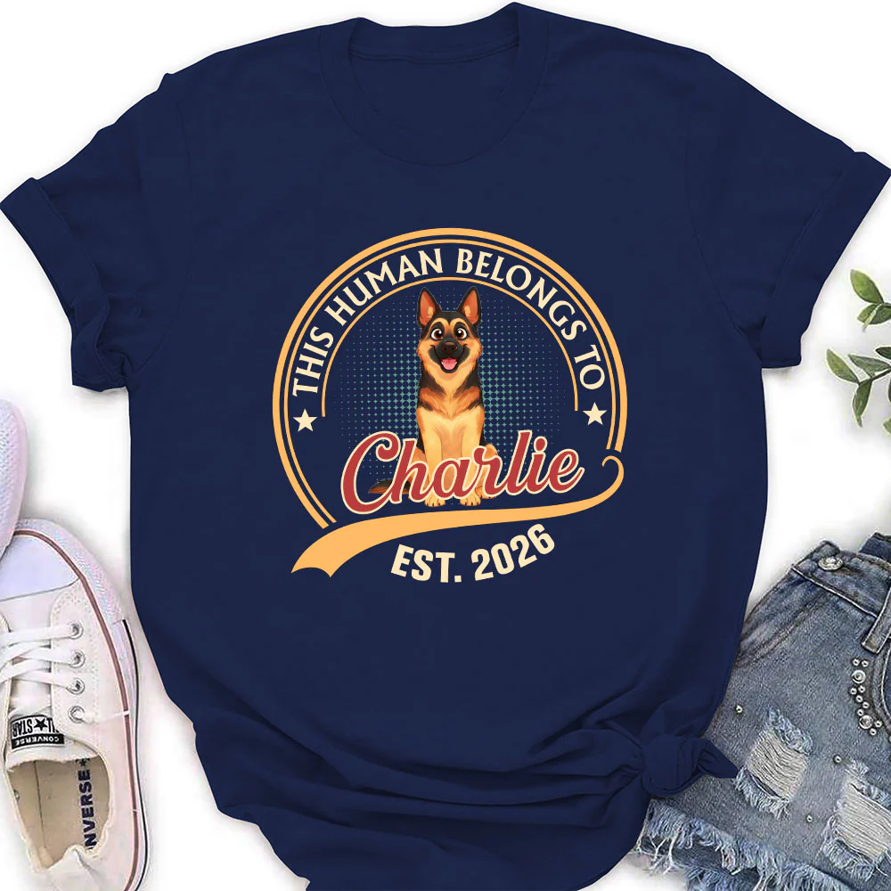 Human Belongs To Storybook Dog - Personalized Custom Women's T-shirt - Image 2