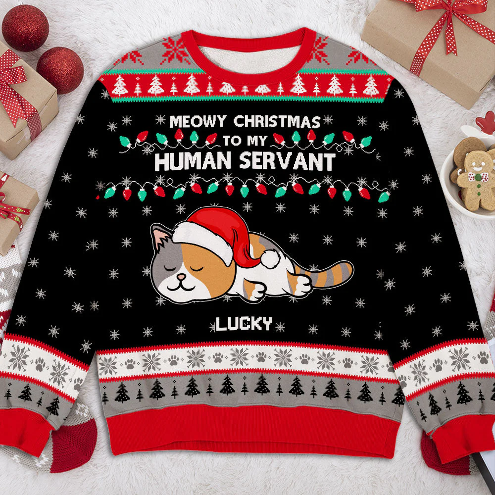 Human Servant - Personalized Custom All-Over-Print Sweatshirt - Image 2