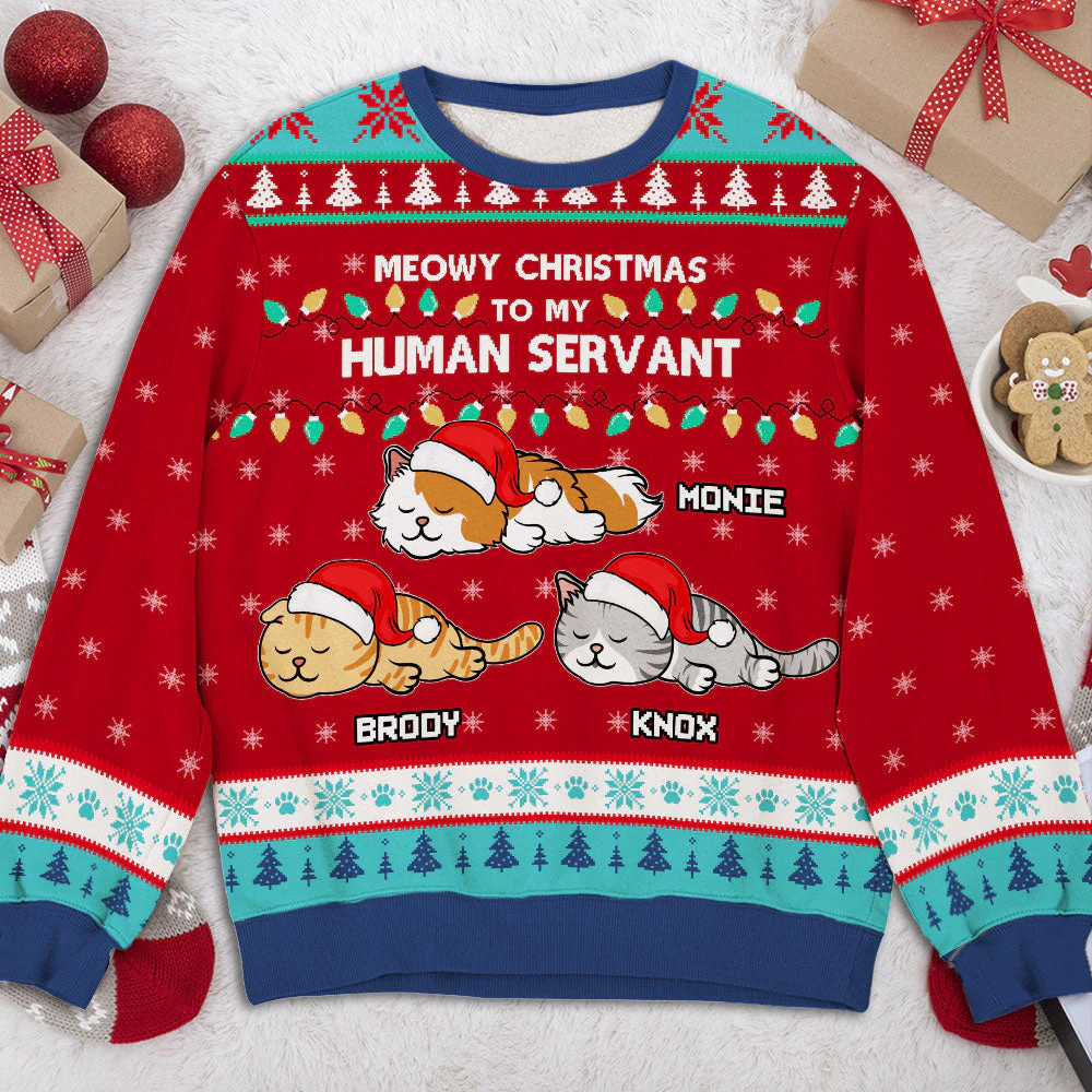 Human Servant - Personalized Custom All-Over-Print Sweatshirt - Image 3