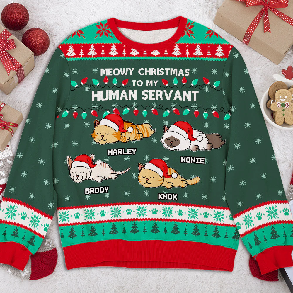 Human Servant - Personalized Custom All-Over-Print Sweatshirt - Image 4