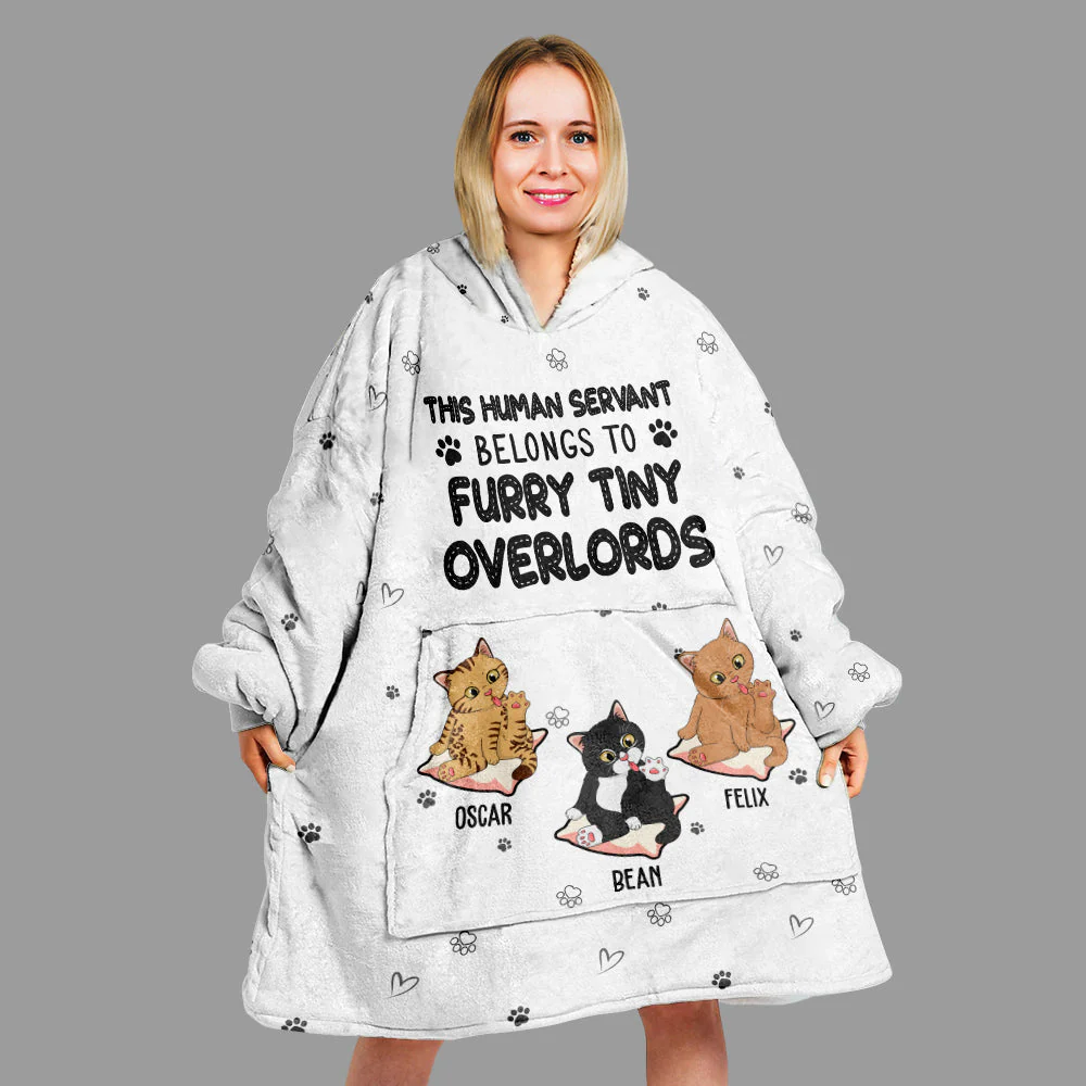 Human Servant - Personalized Custom Blanket Hoodie - Image 5
