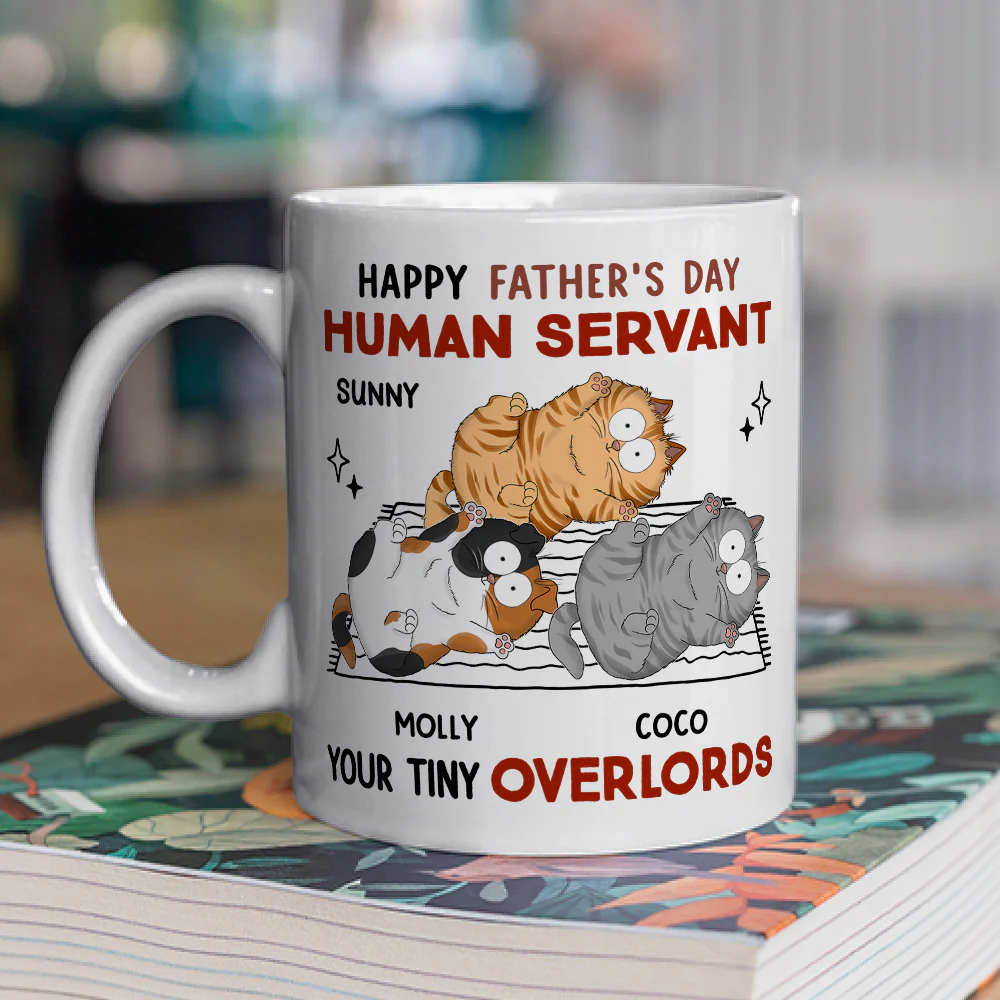 Human Servant Your Tiny Overlord - Personalized Custom Coffee Mug - Image 4