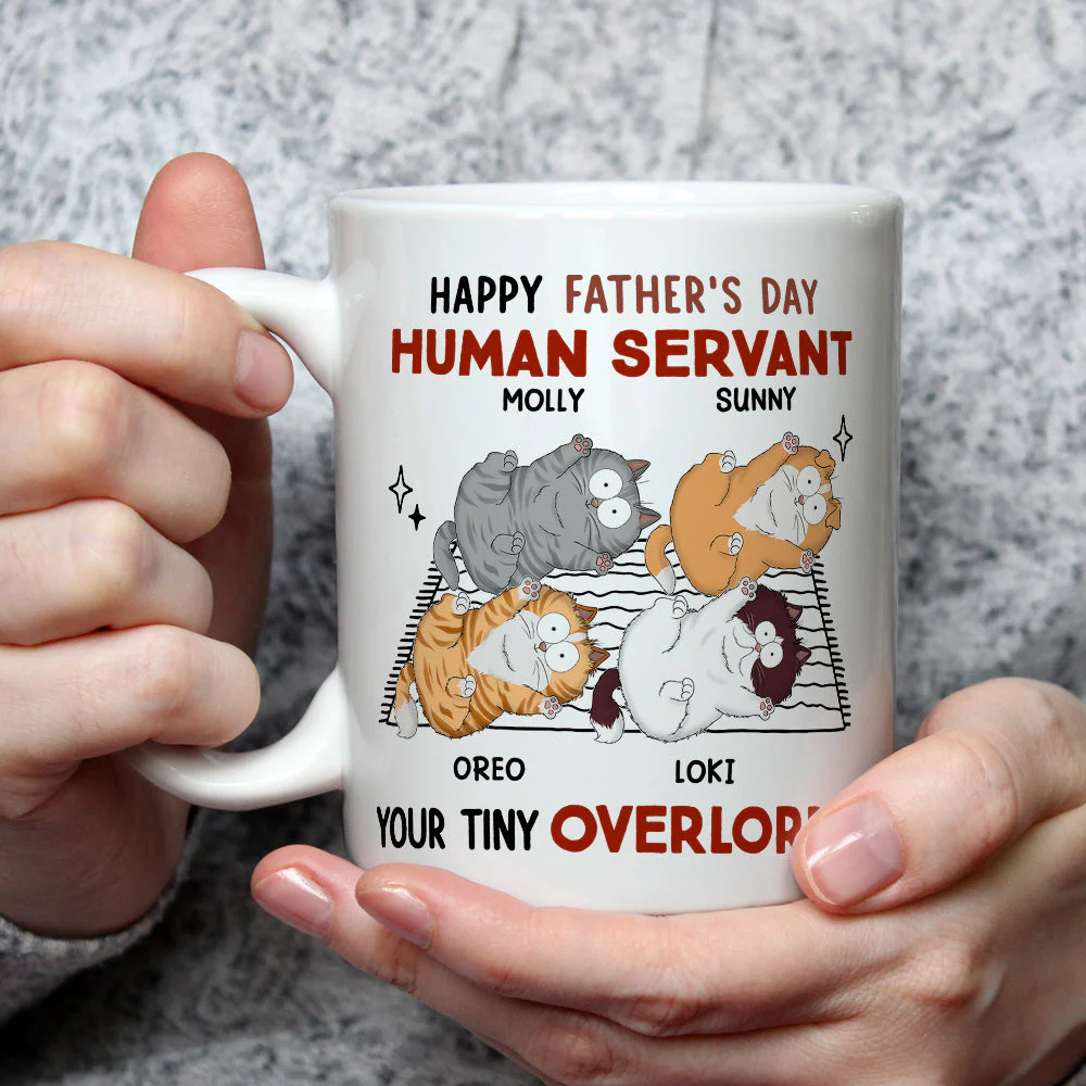 Human Servant Your Tiny Overlord - Personalized Custom Coffee Mug - Image 4