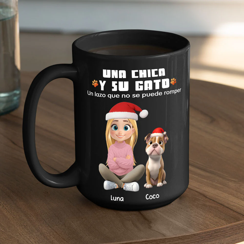 Humano y su perro – Taza de café personalizada - Image 5