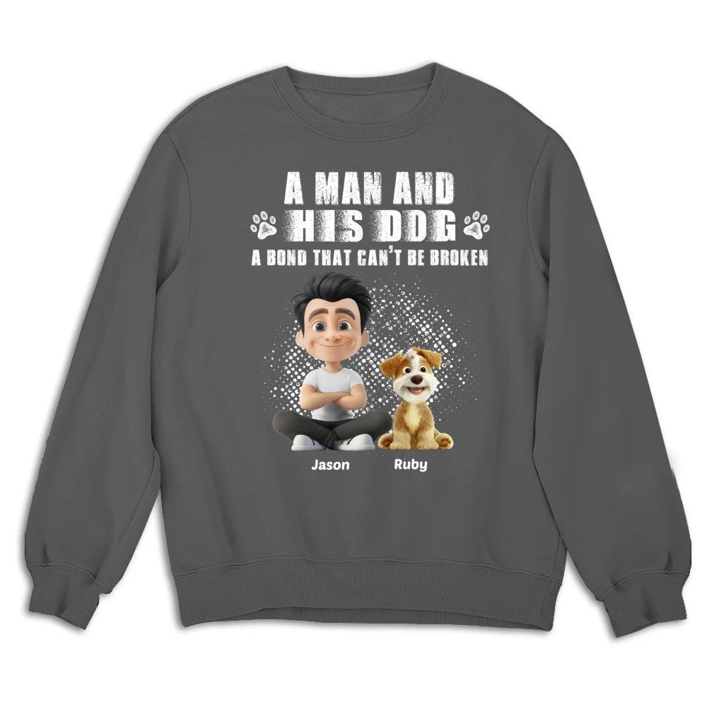 I Am A Dog Dad - Personalized Custom Sweatshirt - Image 6