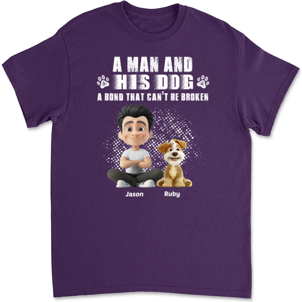 I Am A Dog Dad - Personalized Custom Unisex T-Shirt - Image 10