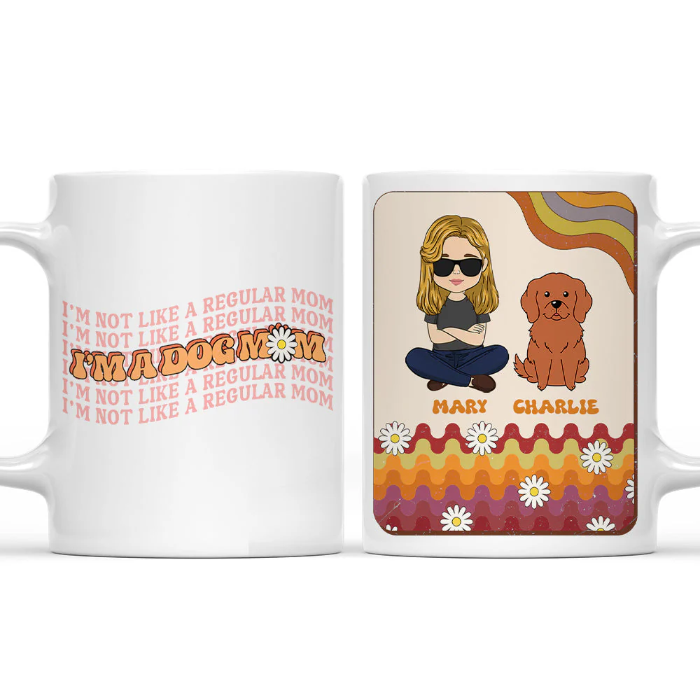 I Am A Dog Mom - Personalized Custom Coffee Mug
