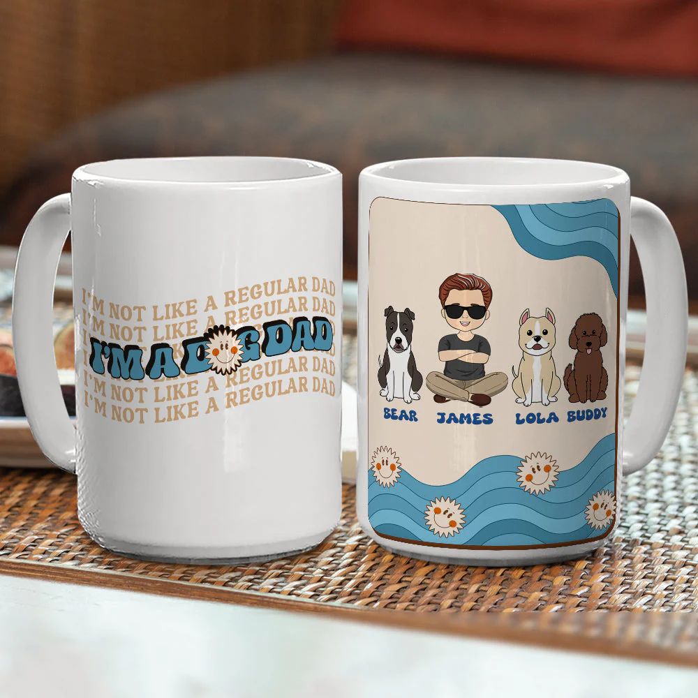 I Am A Dog Mom - Personalized Custom Coffee Mug - Image 2