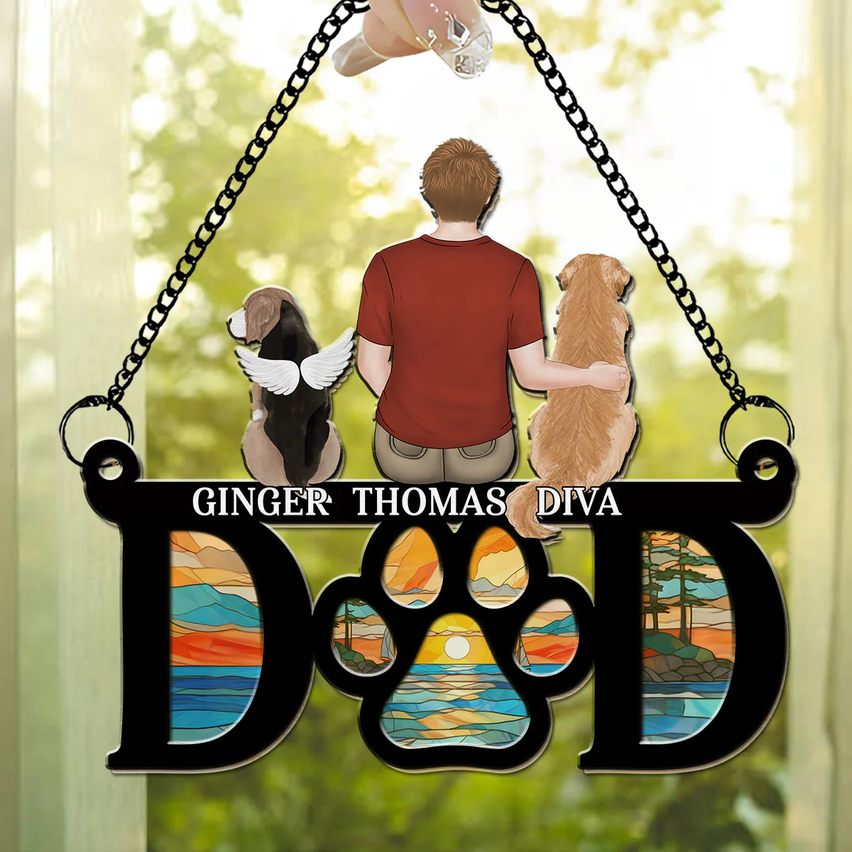 I Am Here For You - Personalized Custom Suncatcher - Image 4