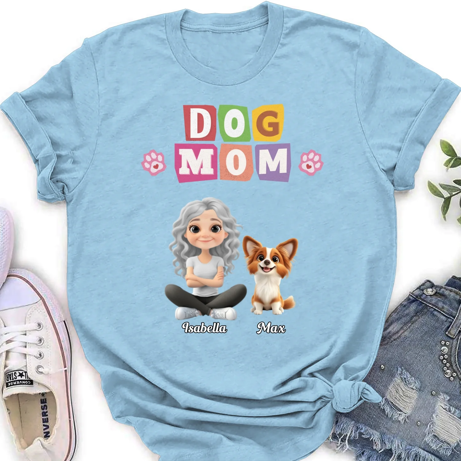 I Am The Best Dog Mom - Personalized Custom Women's T-Shirt - Image 9