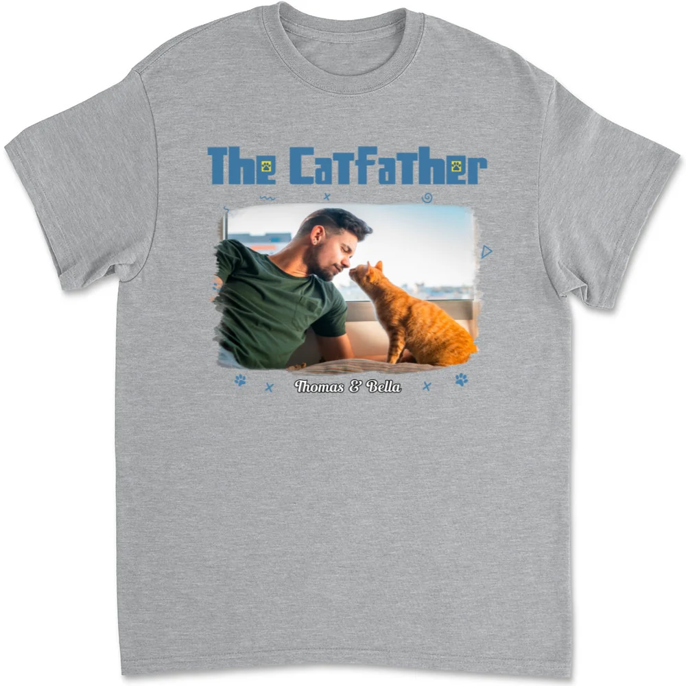 I Am The Catfather Photo - Personalized Custom Unisex T-Shirt - Image 7