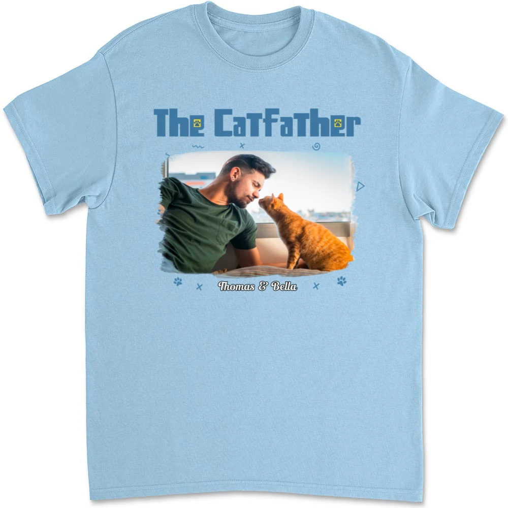 I Am The Catfather Photo - Personalized Custom Unisex T-Shirt - Image 8
