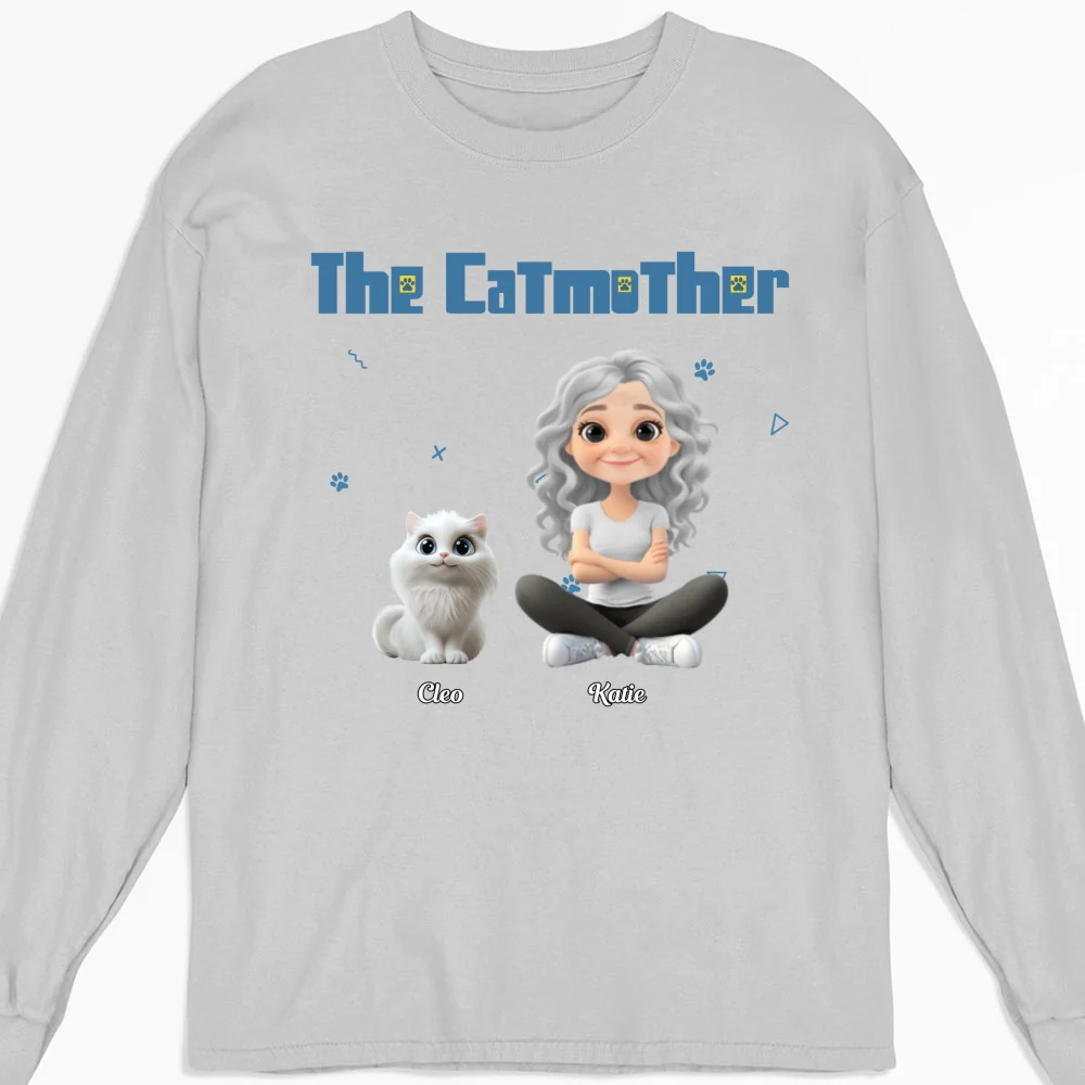 I Am The Catmother - Personalized Custom Long Sleeve T-Shirt - Image 3