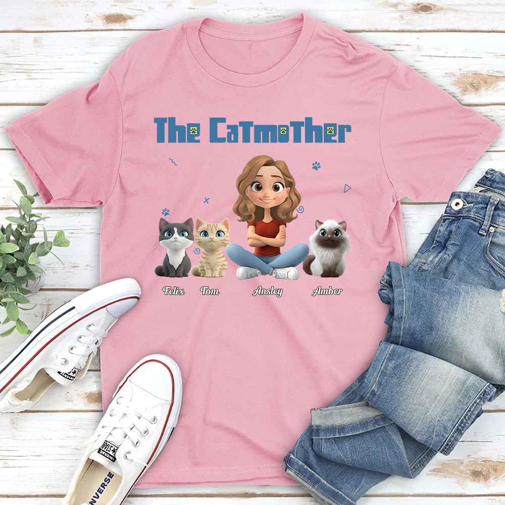 I Am The Catmother - Personalized Custom Unisex T-Shirt - Image 4