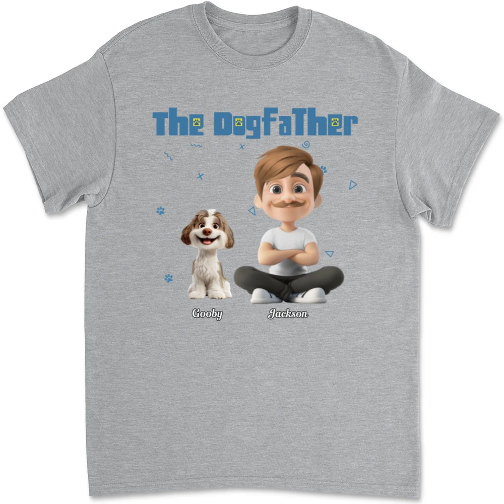 I Am The Dogfather - Personalized Custom Unisex T-Shirt - Image 6