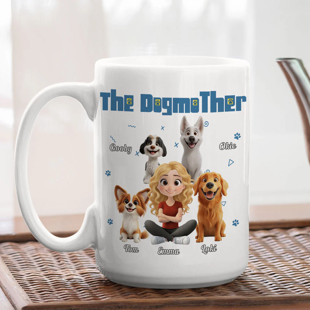 I Am The Dogmother - Personalized Custom Coffee Mug - Image 5