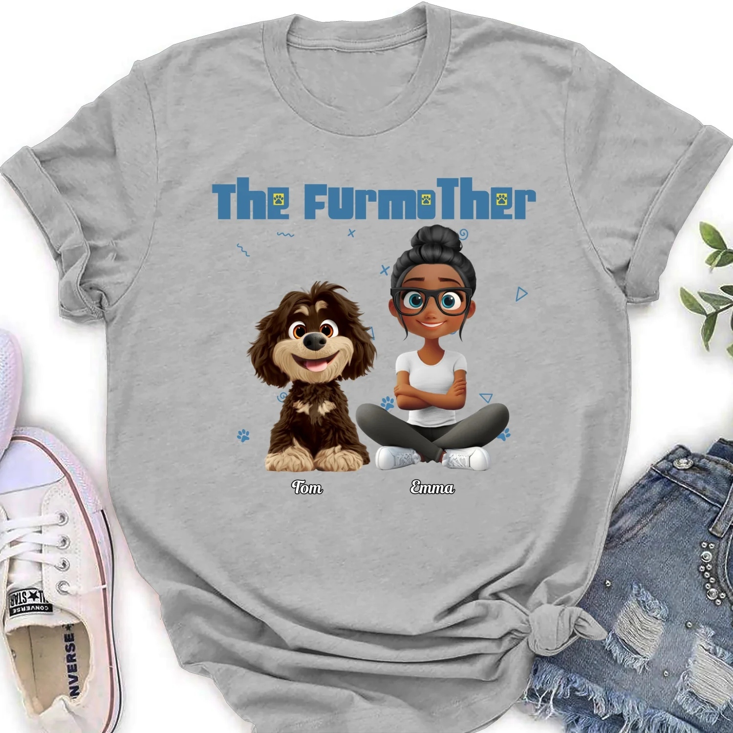 I Am The Furmother - Personalized Custom Women's T-Shirt - Image 6