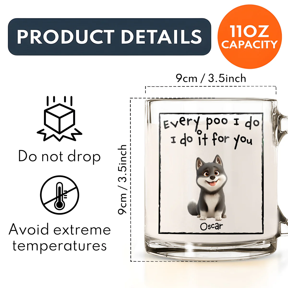 I Do For You - Personalized Custom Glass Mug - Image 5