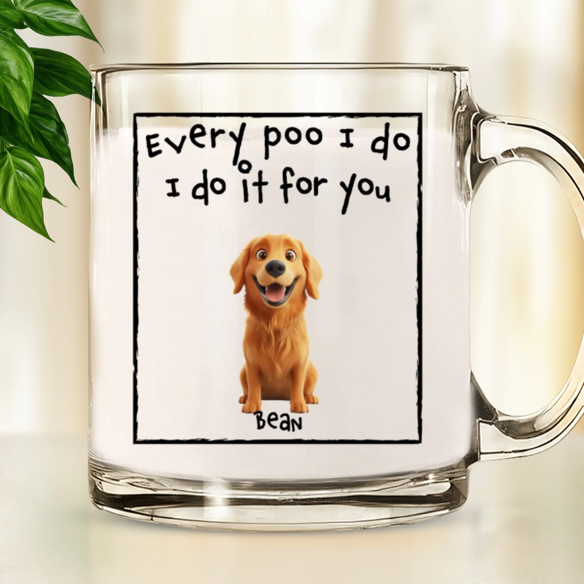 I Do For You - Personalized Custom Glass Mug - Image 6