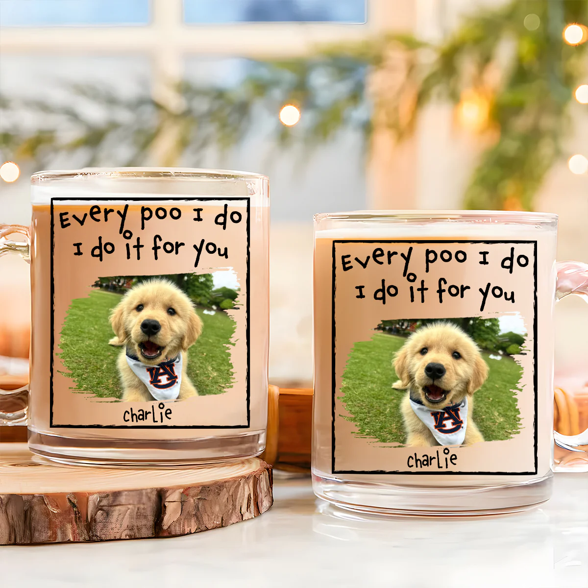 I Do For You Version Photo - Personalized Custom Glass Mug - Image 2