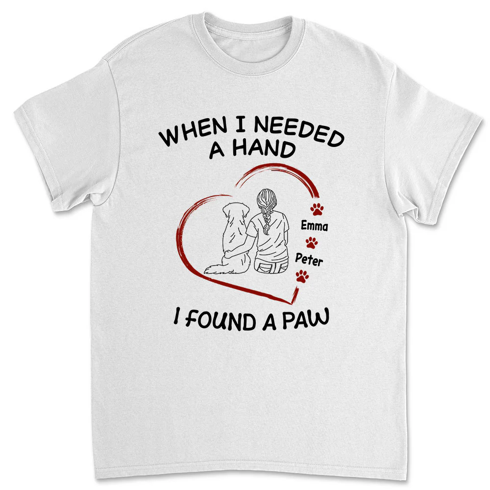 I Found A Paw - Personalized Custom Unisex T-shirt
