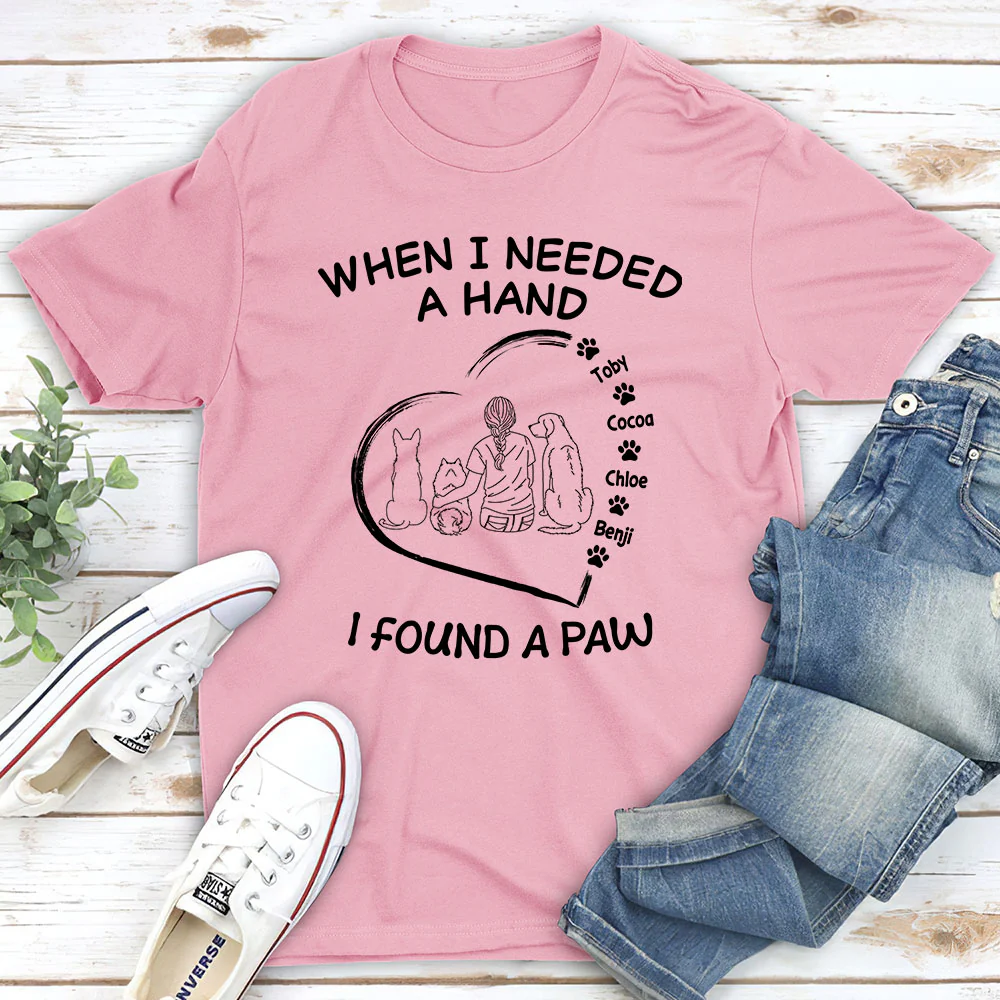I Found A Paw - Personalized Custom Unisex T-shirt - Image 2