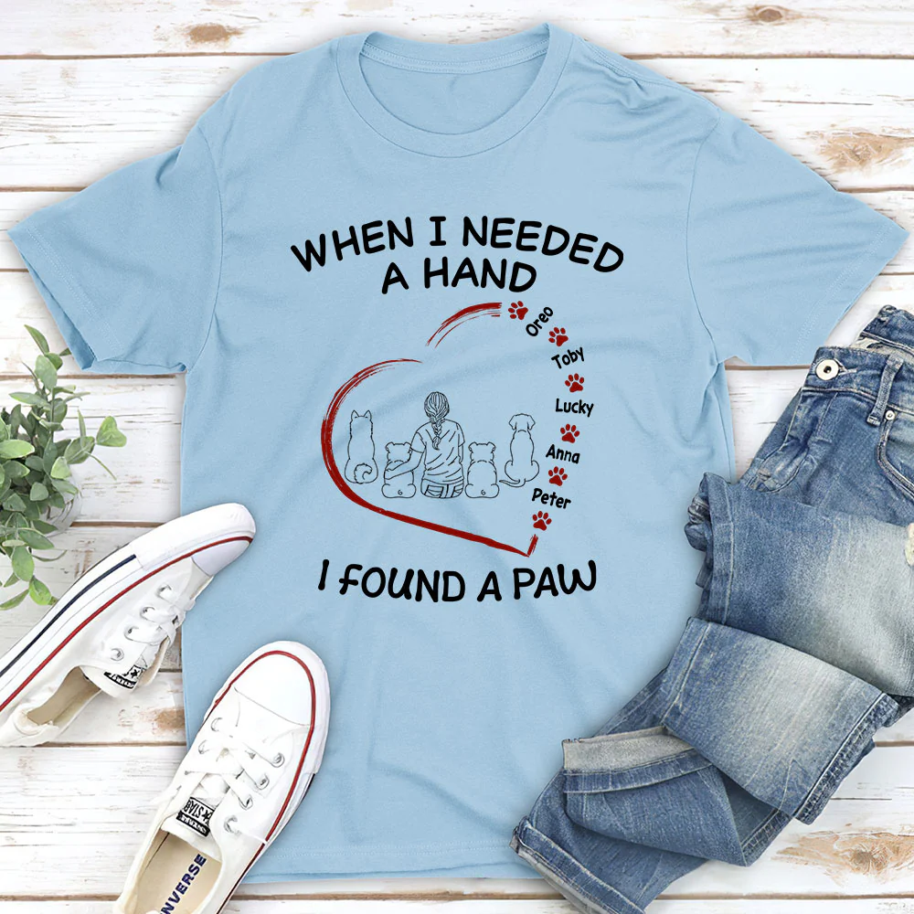 I Found A Paw - Personalized Custom Unisex T-shirt - Image 3