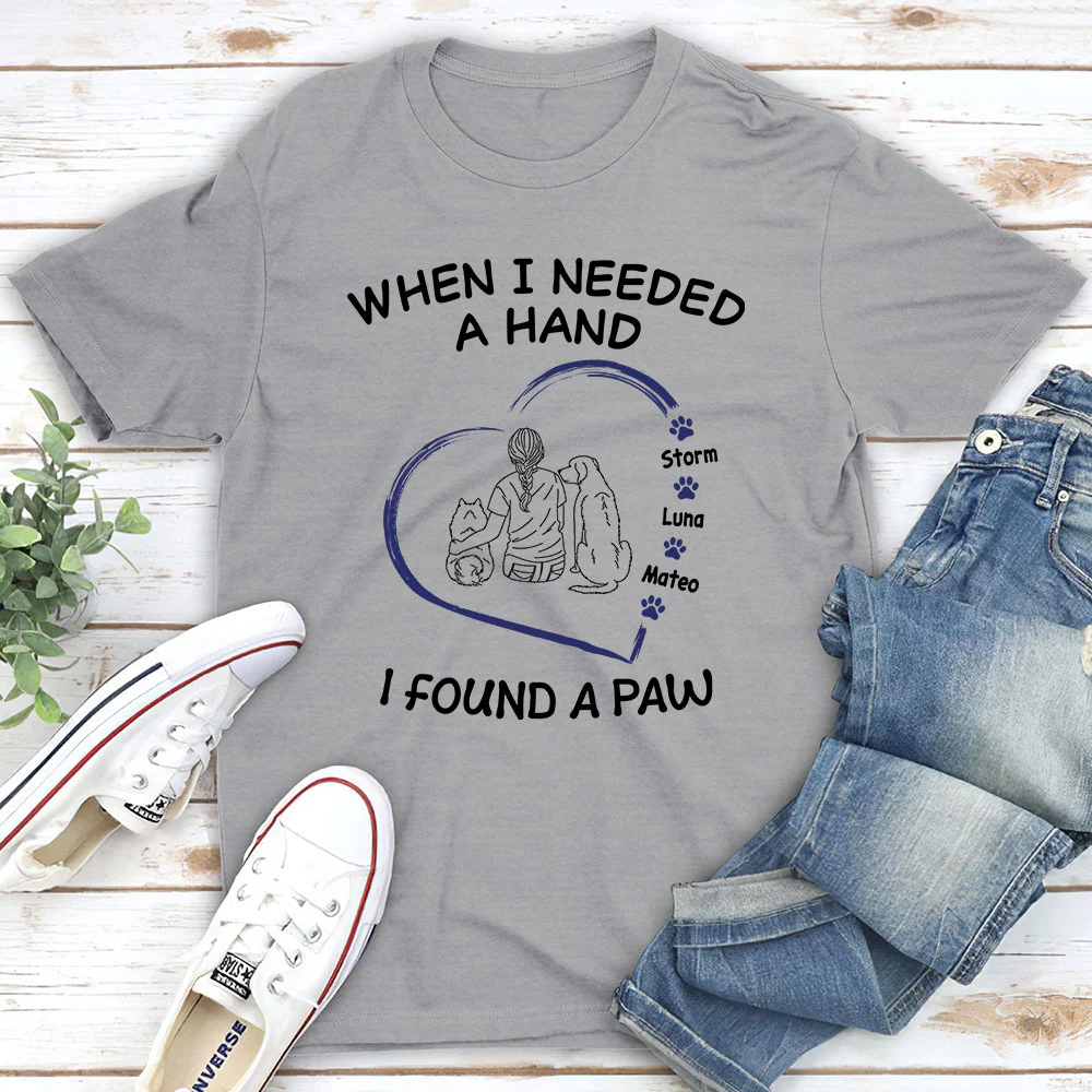 I Found A Paw - Personalized Custom Unisex T-shirt - Image 4