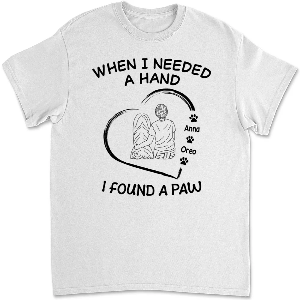 I Found A Paw - Personalized Custom Unisex T-shirt - Image 5