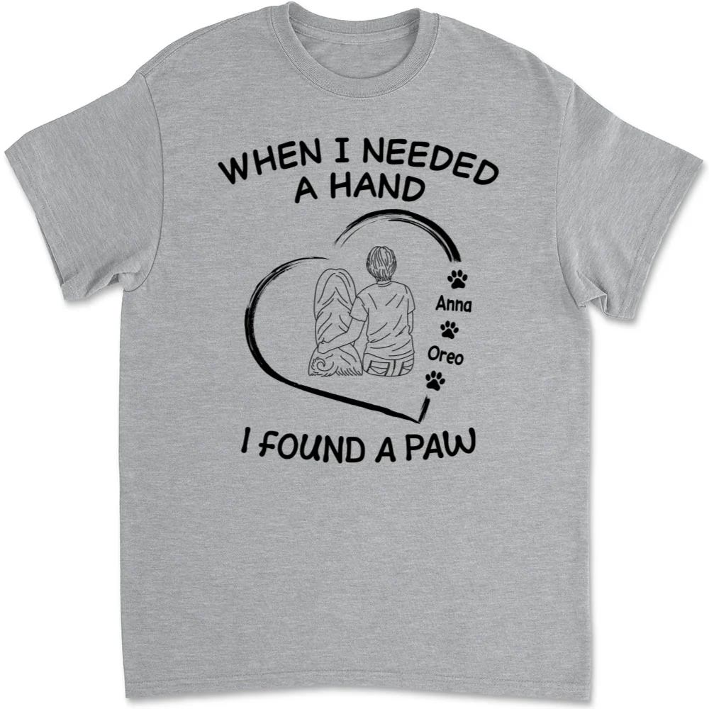 I Found A Paw - Personalized Custom Unisex T-shirt - Image 6