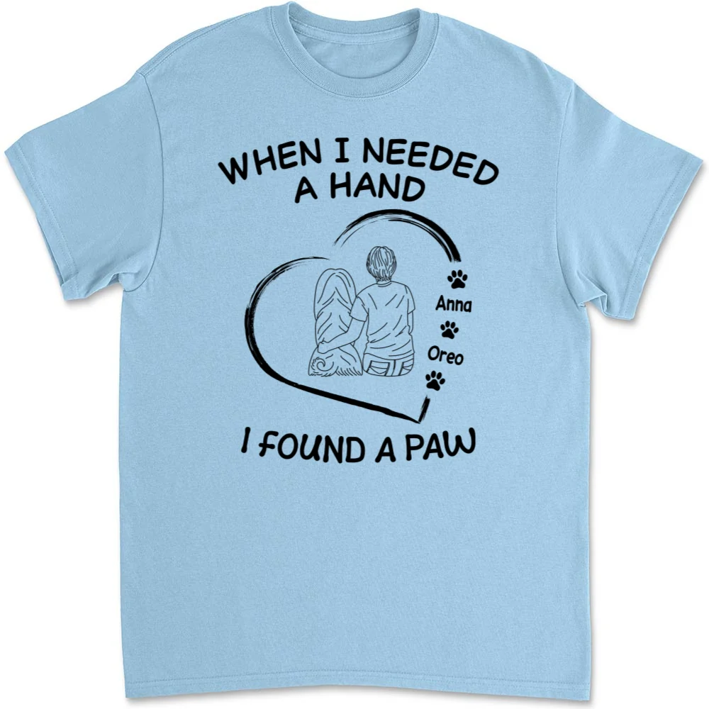 I Found A Paw - Personalized Custom Unisex T-shirt - Image 7