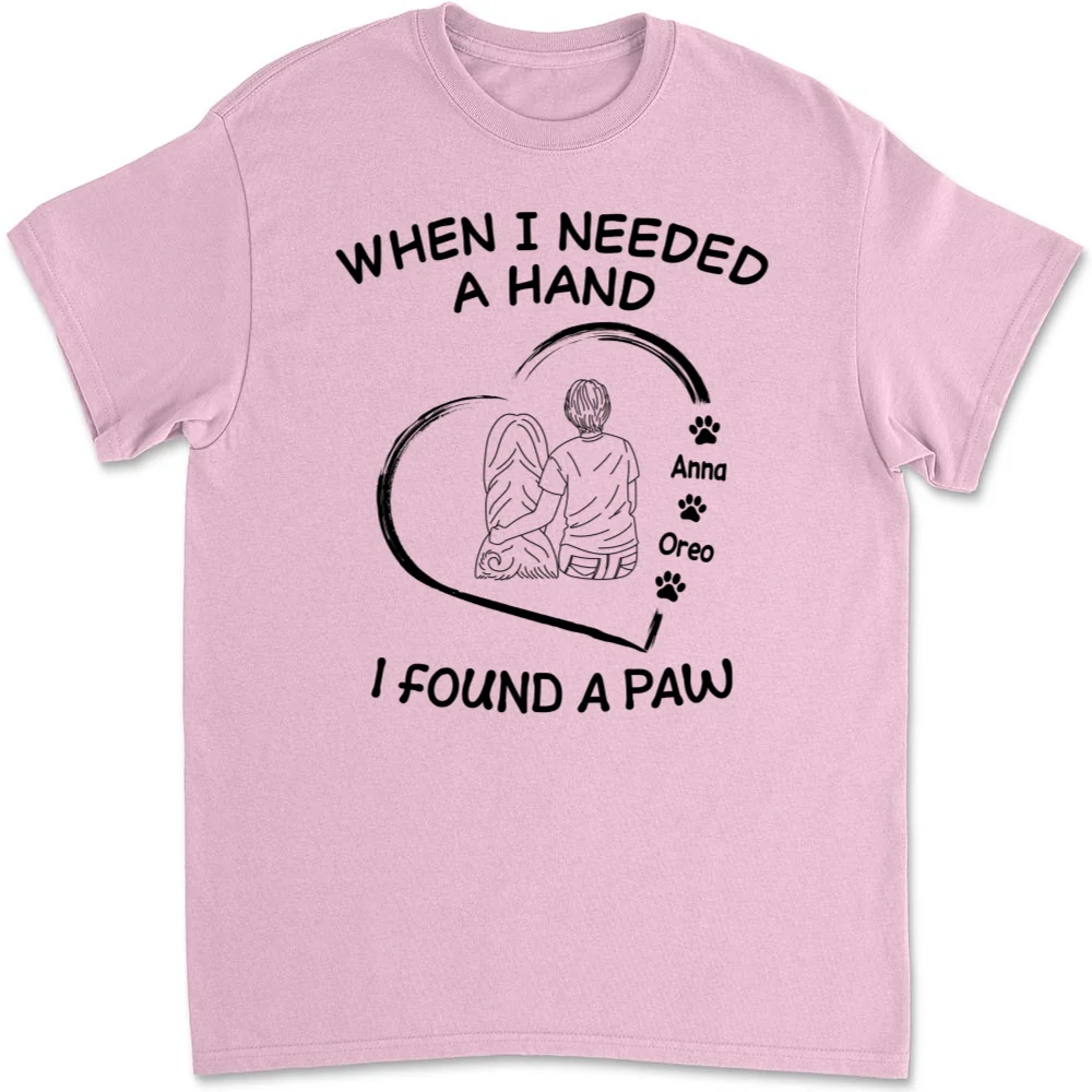 I Found A Paw - Personalized Custom Unisex T-shirt - Image 8