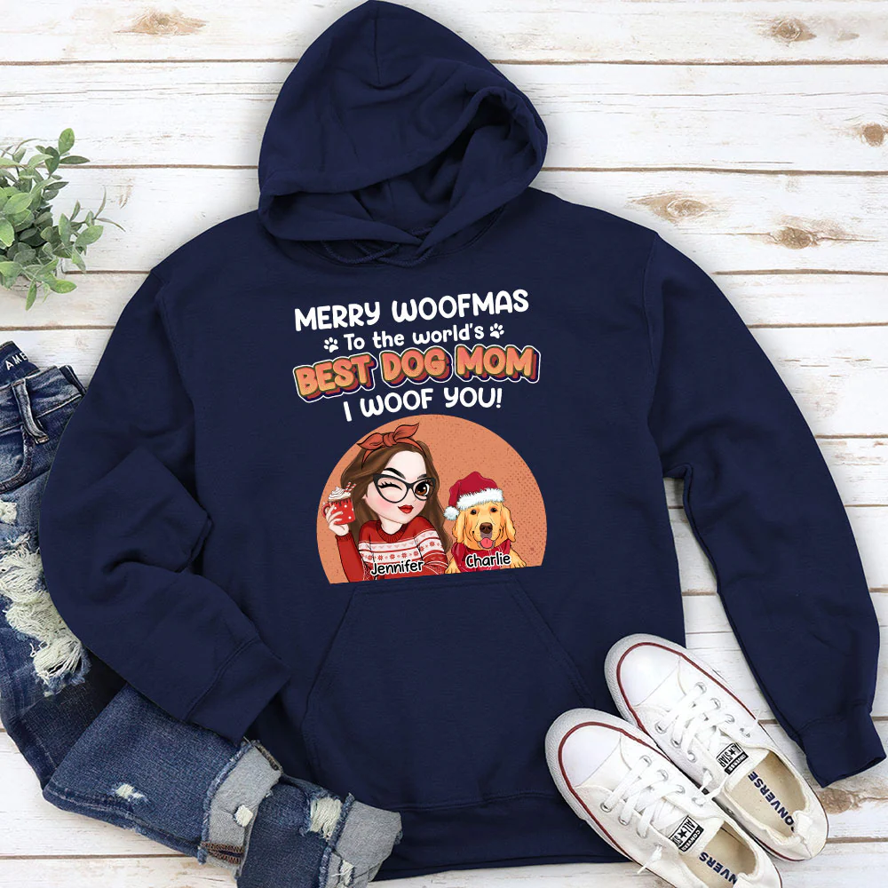 I Have A Best Dog Mom - Personalized Custom Hoodie - Image 3