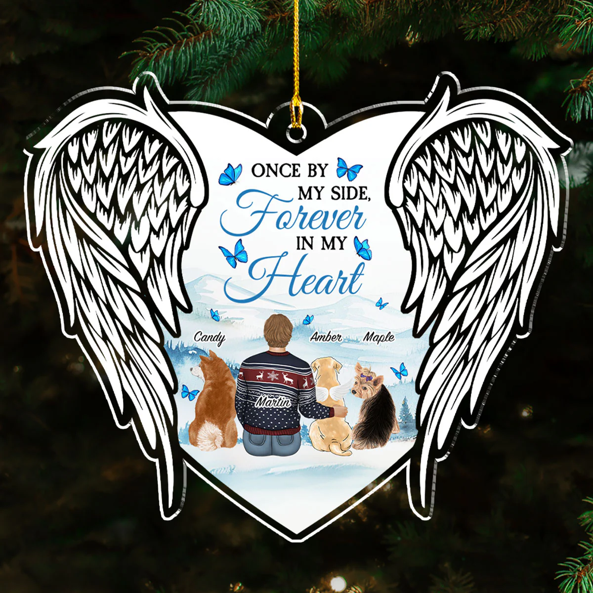 I Have You In My Heart - Personalized Custom Acrylic Ornament - Image 3