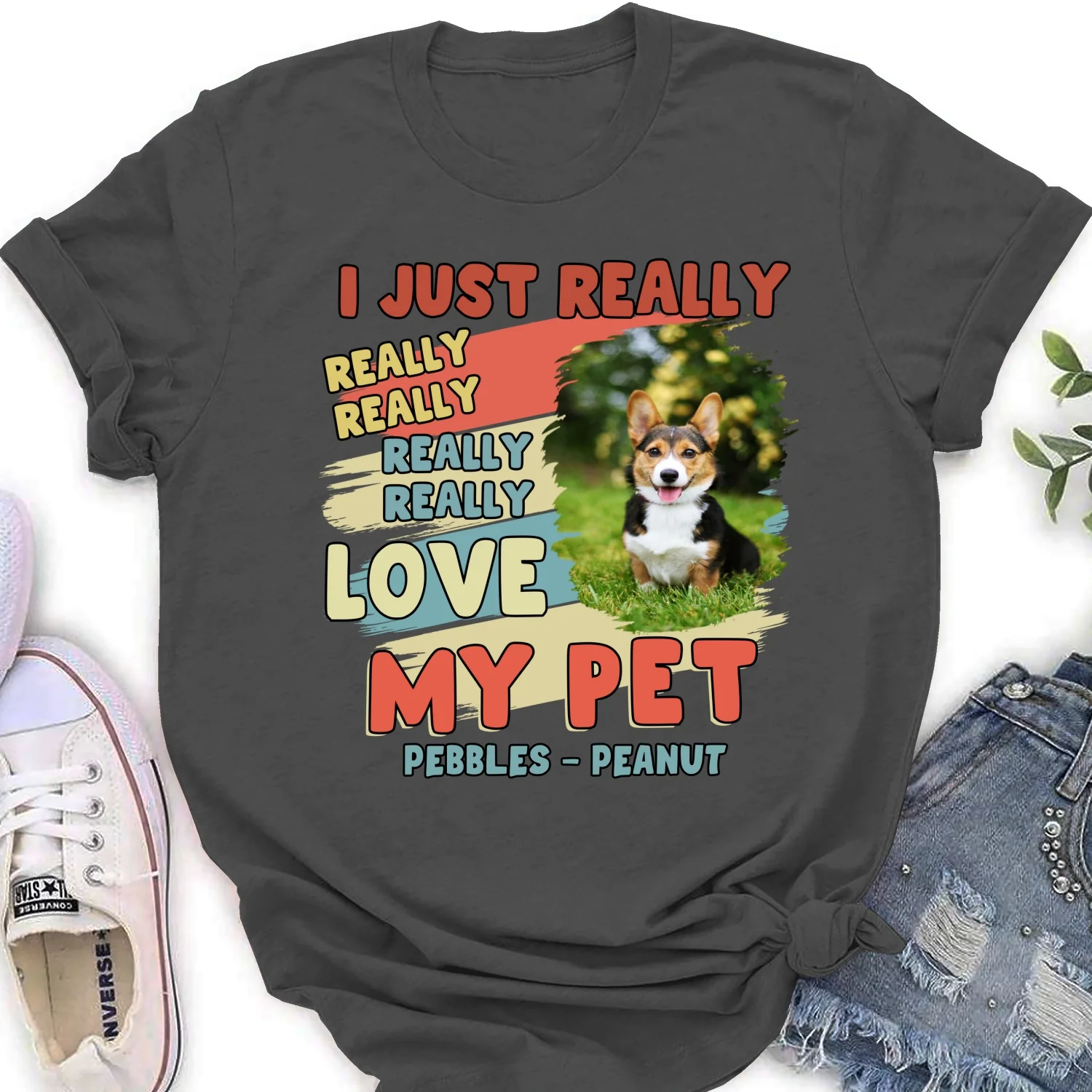 I Just Really Love My Pets Photo - Personalized Custom Women's T-Shirt - Image 6