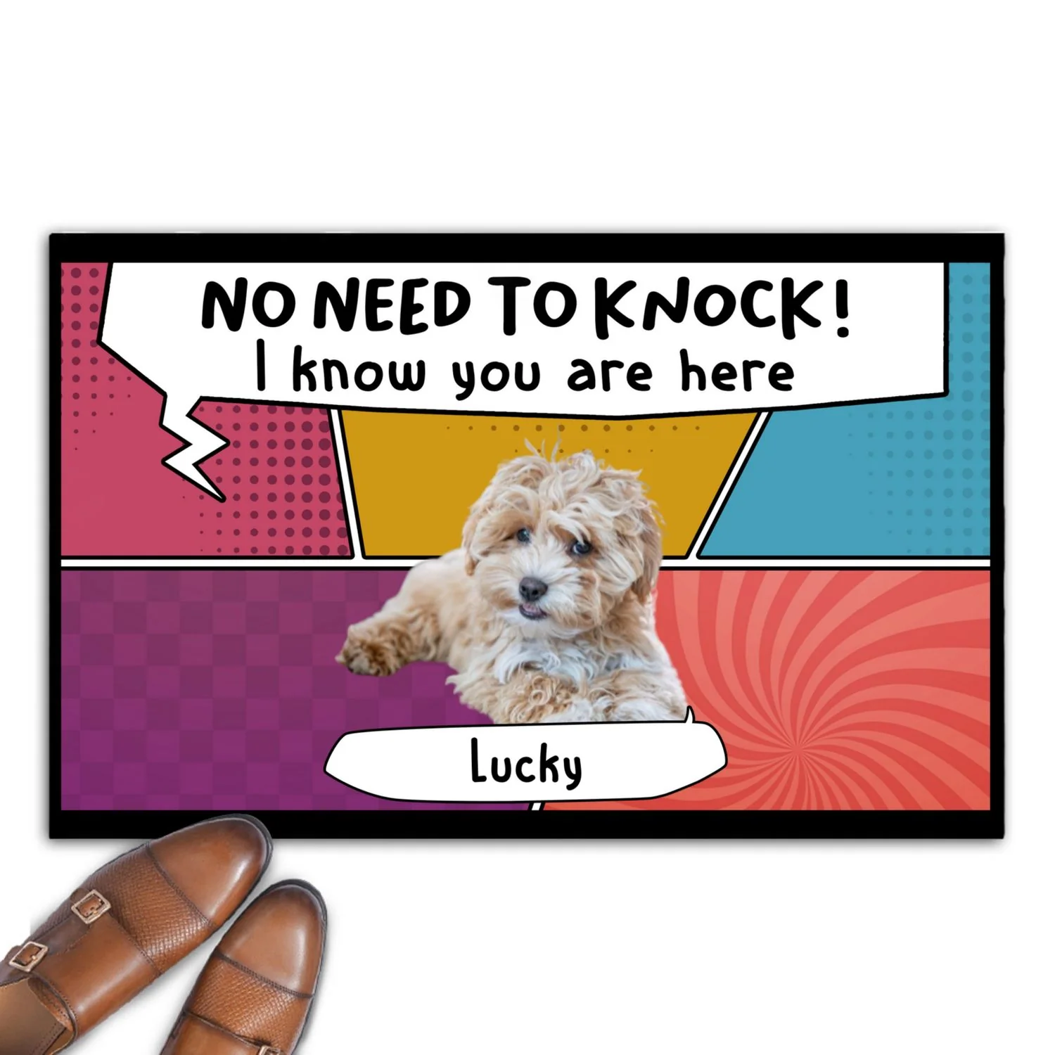 I Know You Are Here - Personalized Custom Doormat - Image 6