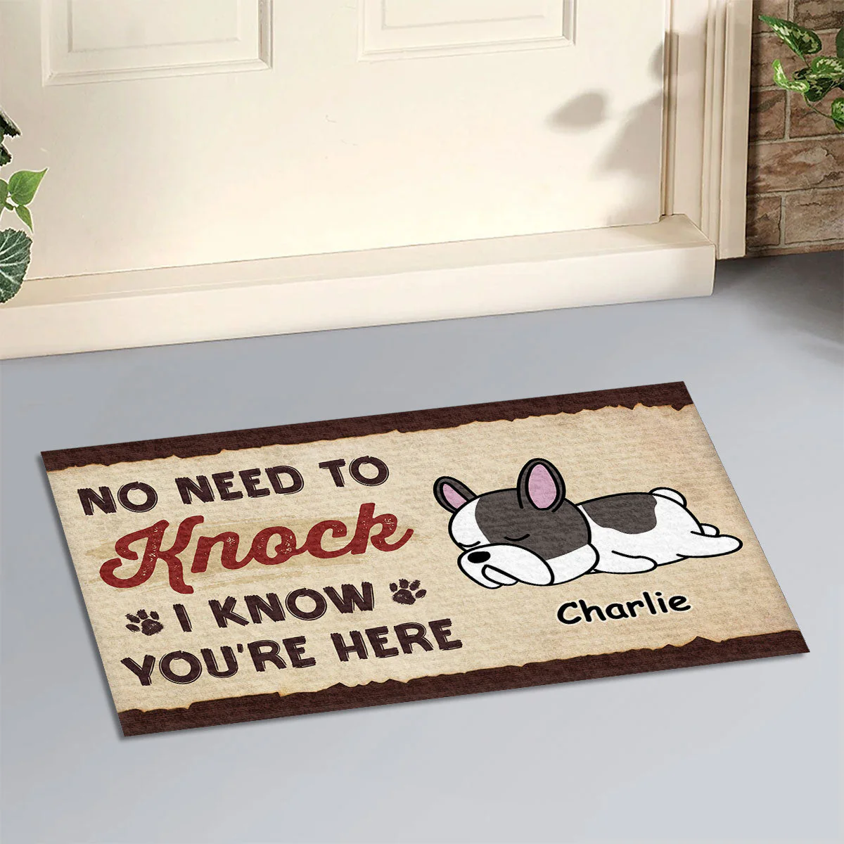 I Know You Are Here - Personalized Custom Doormat - Image 2