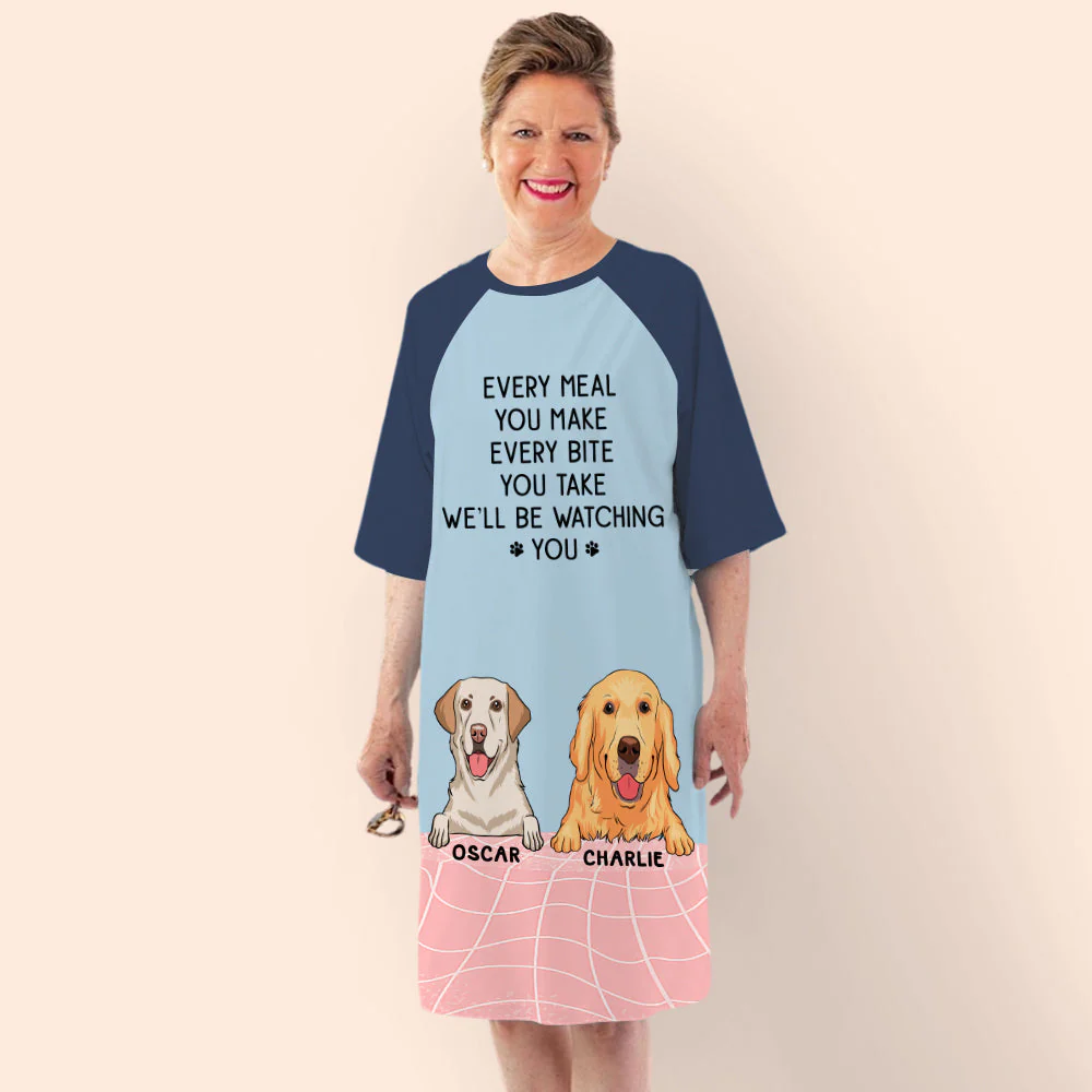 I‘ll Be Watching You - Personalized Custom 3/4 Sleeve Dress - Image 4