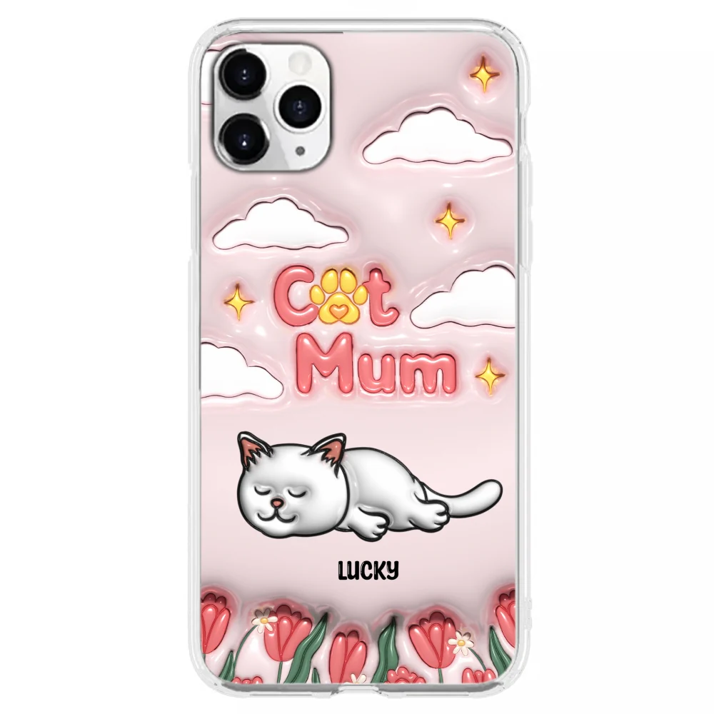 I Love My Cat Mom - Personalized Custom 3D Inflated Effect Phone Case - Image 10