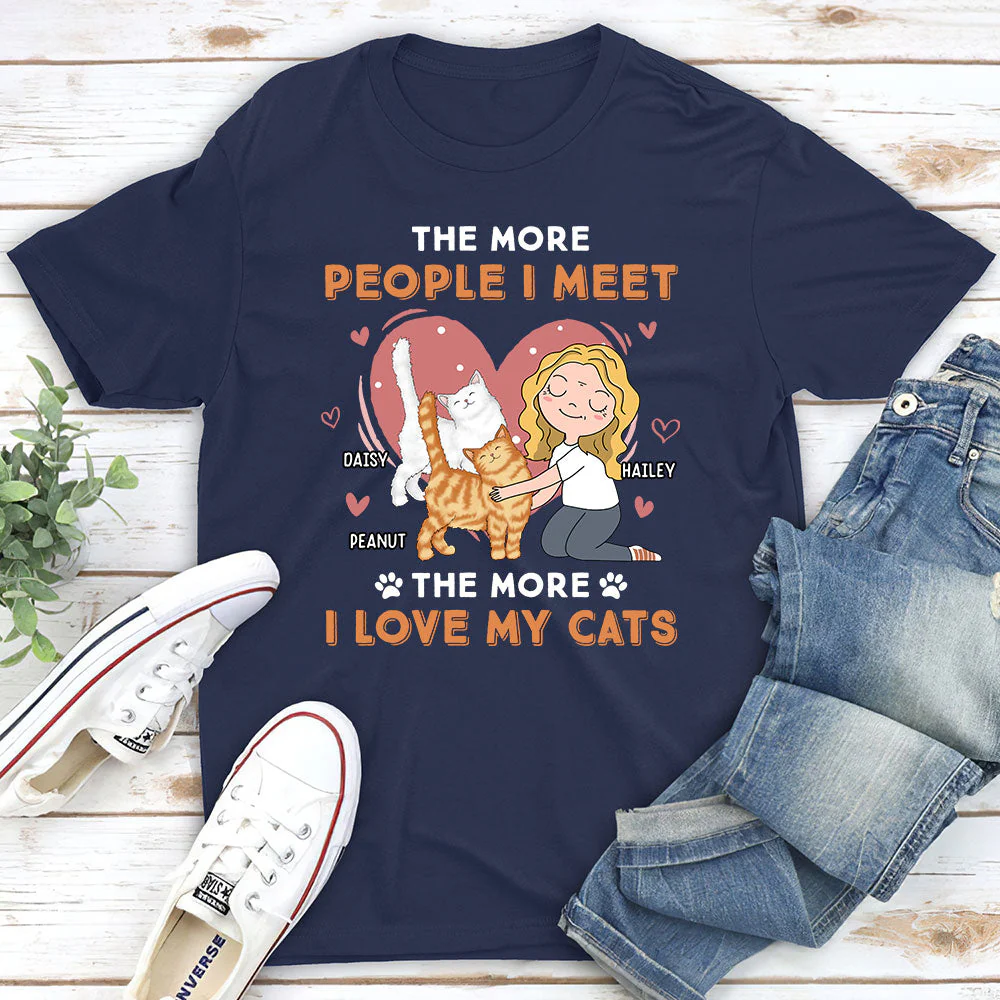I Love My Cat - Personalized Custom Unisex T-shirt - Image 2