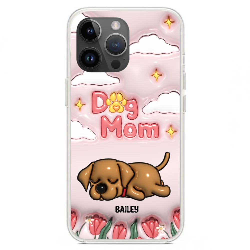I Love My Dog Mom - Personalized Custom 3D Inflated Effect Phone Case - Image 20