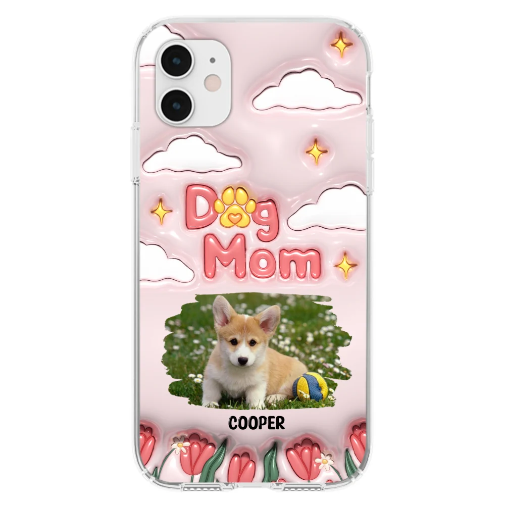 I Love My Dog Mom Photo - Personalized Custom 3D Inflated Effect Phone Case - Image 5